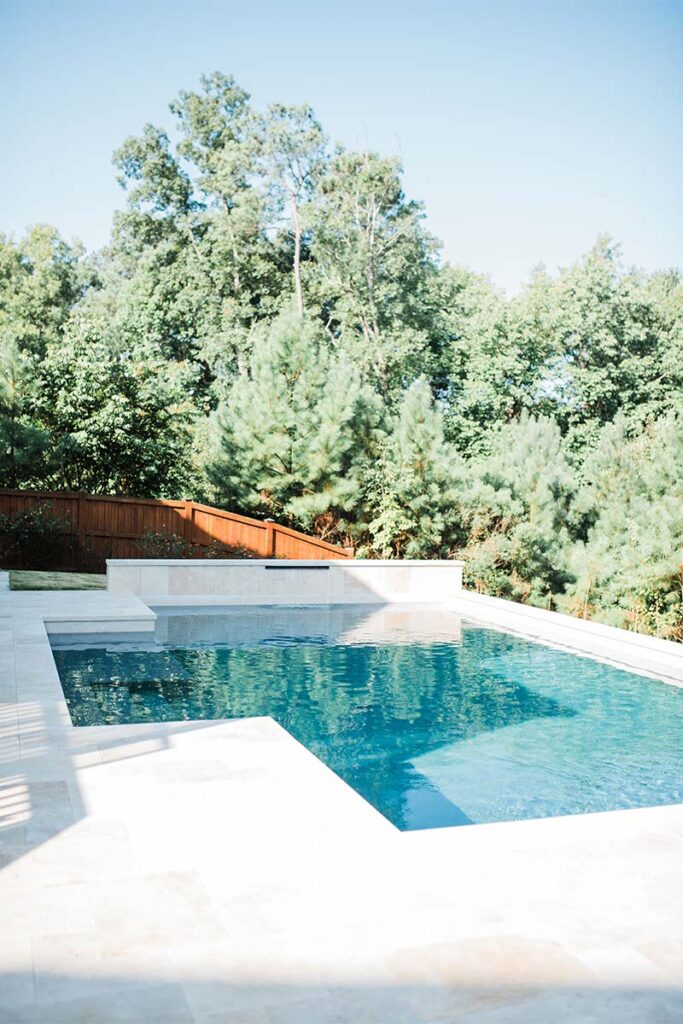 Front view of Contemporary Durham Concrete pool